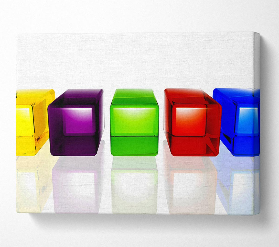  A Canvas Print of Rainbow Cubes Canvas Wall Art