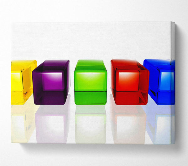  A Canvas Print of Rainbow Cubes Canvas Wall Art