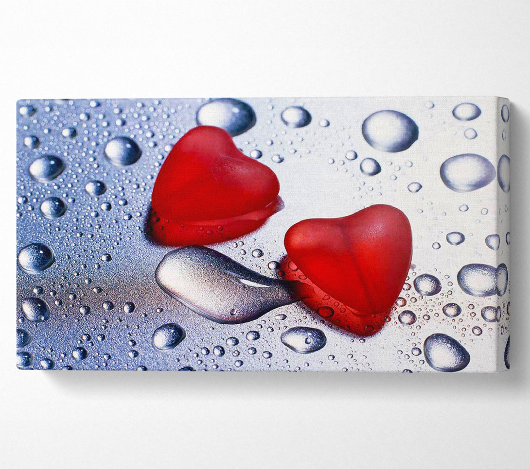  A Canvas Print of Red Love Hearts Canvas Wall Art