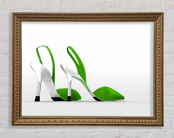 Lime Shoes Framed Print