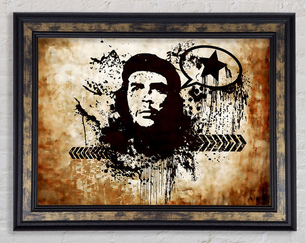 Che Guevara Brown Framed Print
