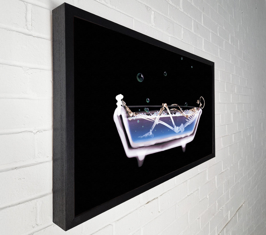  A Canvas Print of Bubble Bath Skeleton Canvas Art