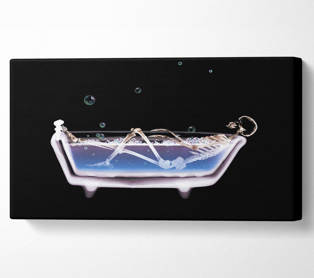  A Canvas Print of Bubble Bath Skeleton Canvas Art