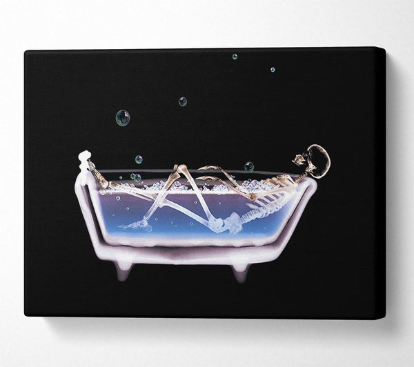  A Canvas Print of Bubble Bath Skeleton Canvas Art
