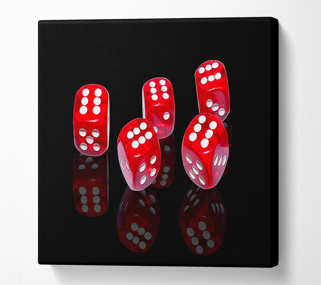  A Canvas Print of All Sixes Dice Canvas Wall Art