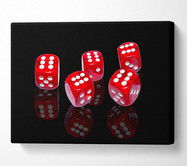  A Canvas Print of All Sixes Dice Canvas Wall Art