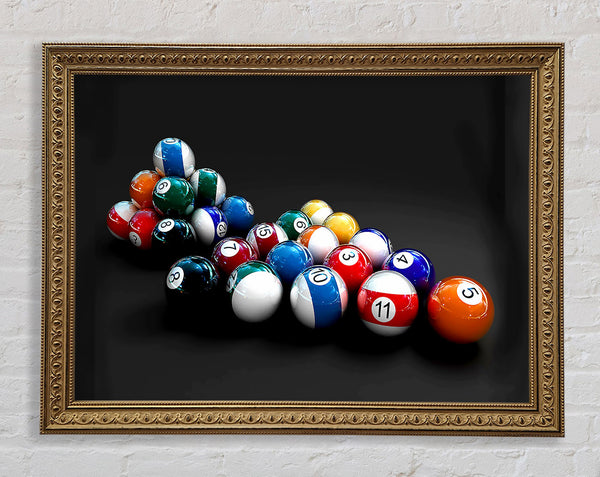 Double Pool Balls Framed Print