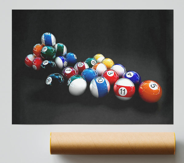 Double Pool Balls Giclee Print