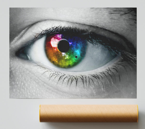Rainbow Eye Print