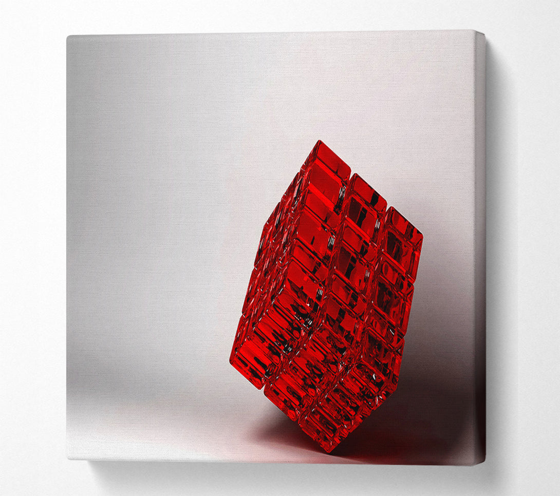  A Canvas Print of Red Jelly Cube Canvas Wall Art