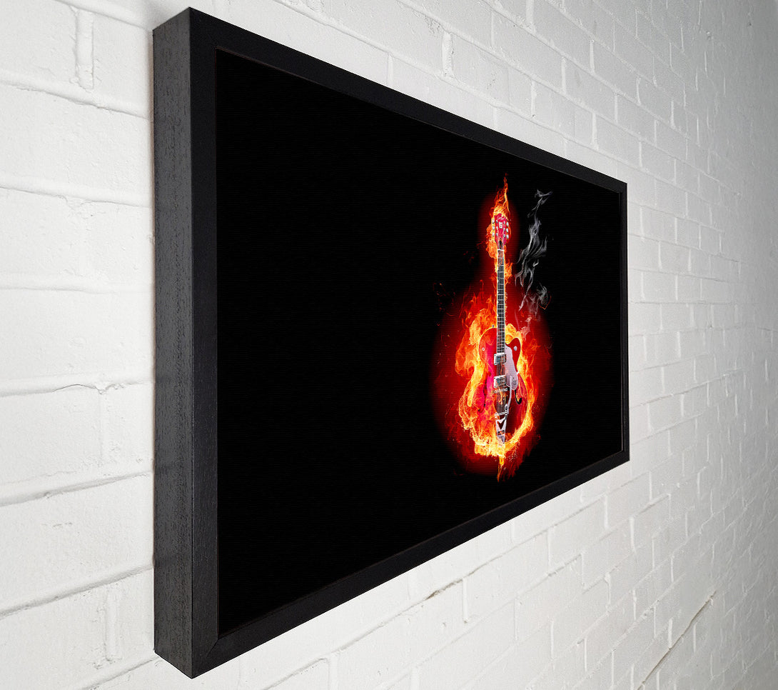  A Canvas Print of Red Guitar Flames Canvas Print