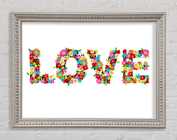 Flower Power Love Framed Print