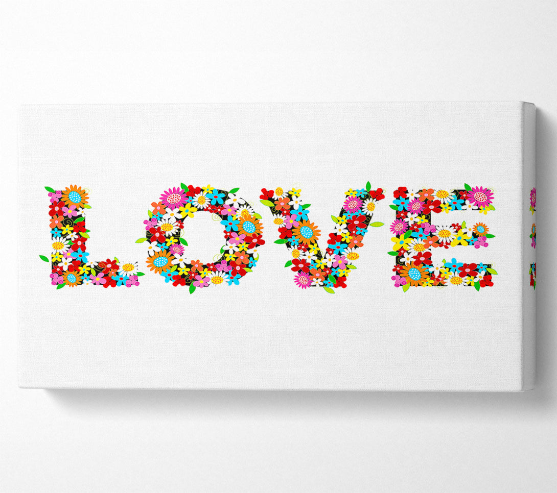  A Canvas Print of Flower Power Love Canvas Print