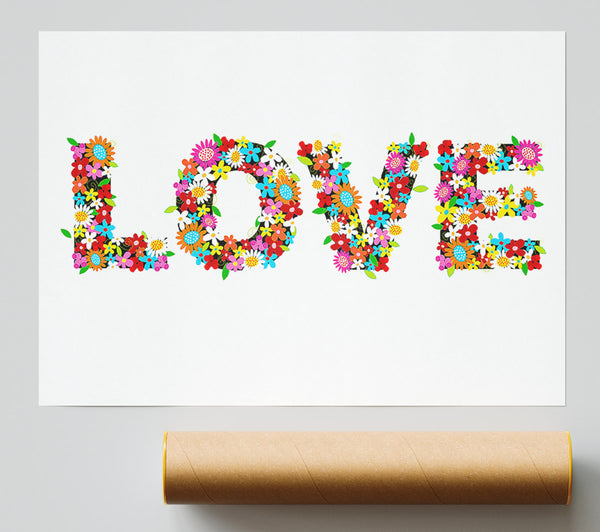 Flower Power Love Giclee Print
