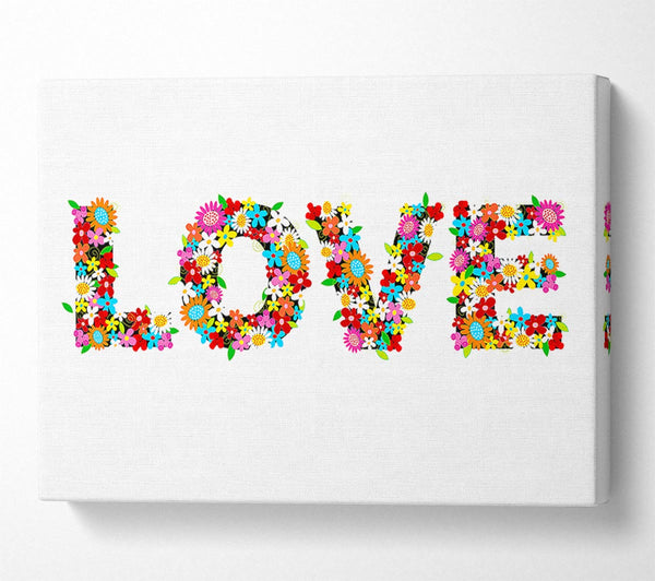  A Canvas Print of Flower Power Love Canvas Print