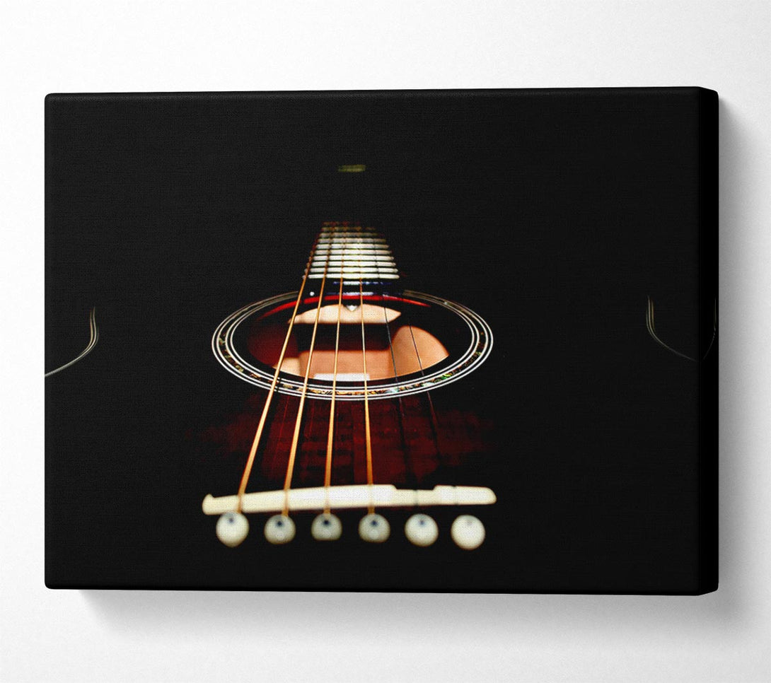  A Canvas Print of Acoustic Guitar Close-Up Canvas Wall Art