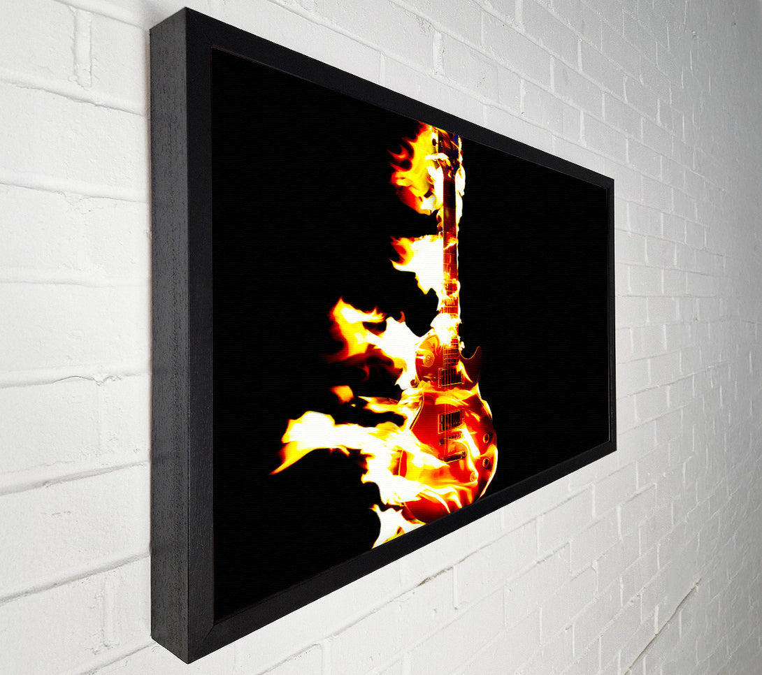  A Canvas Print of Guitar Flames Canvas Print