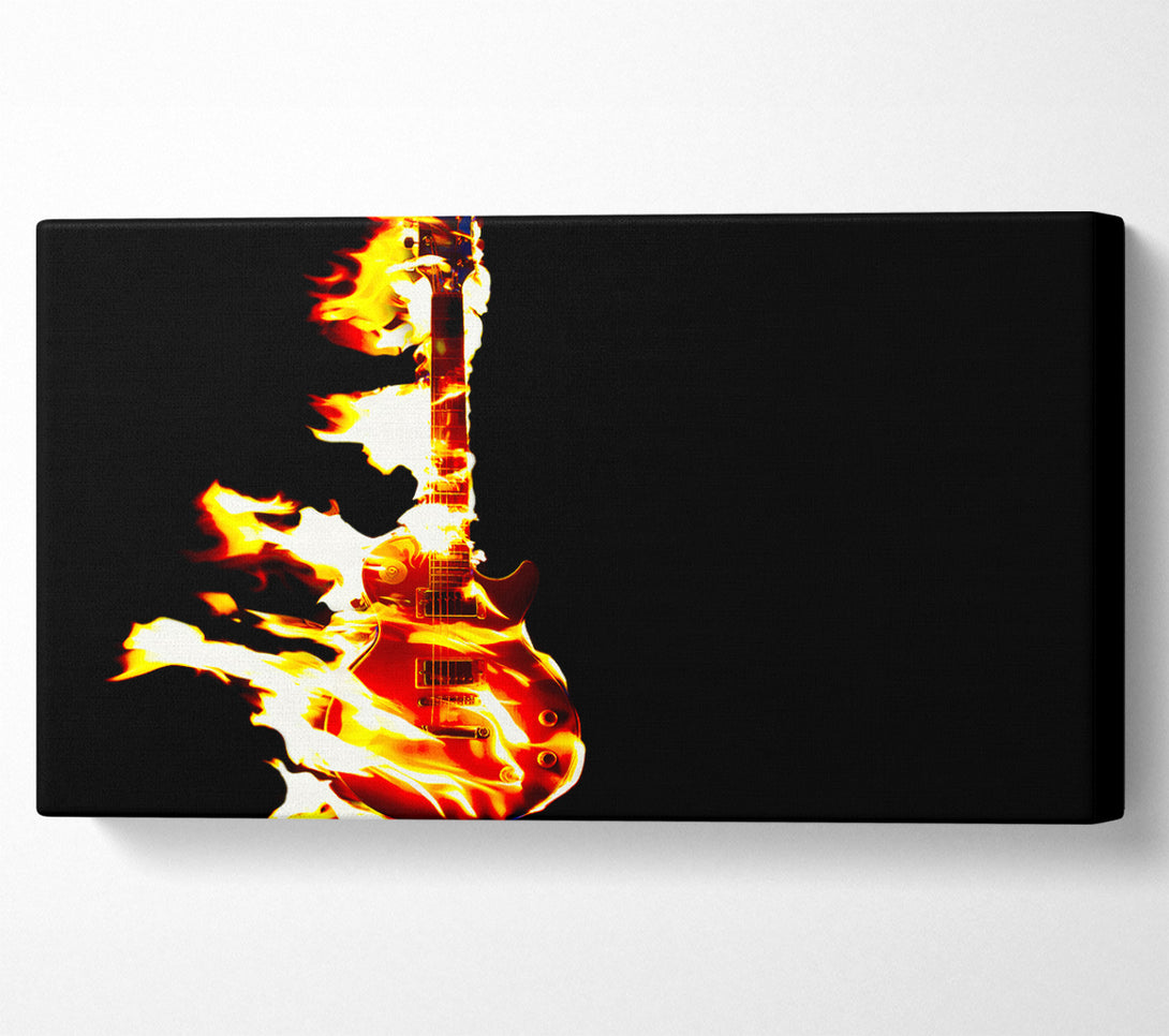  A Canvas Print of Guitar Flames Canvas Print