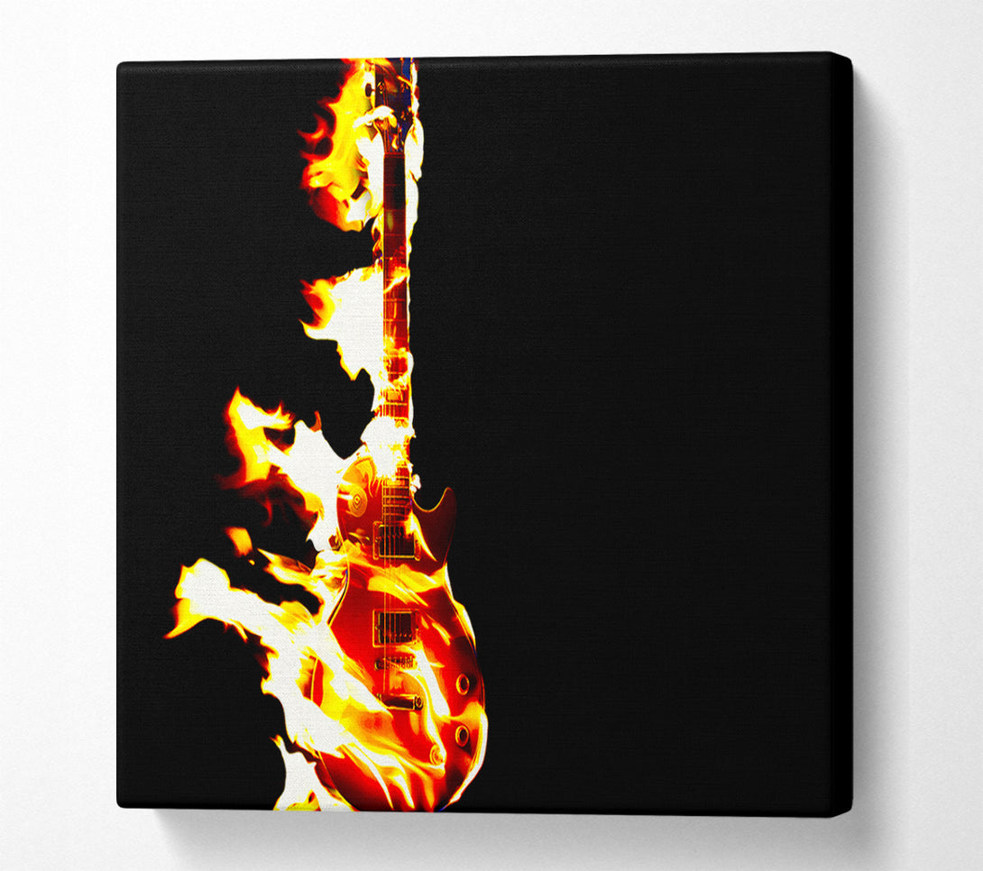  A Canvas Print of Guitar Flames Canvas Print