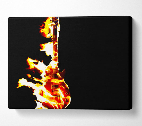 A Canvas Print of Guitar Flames Canvas Print