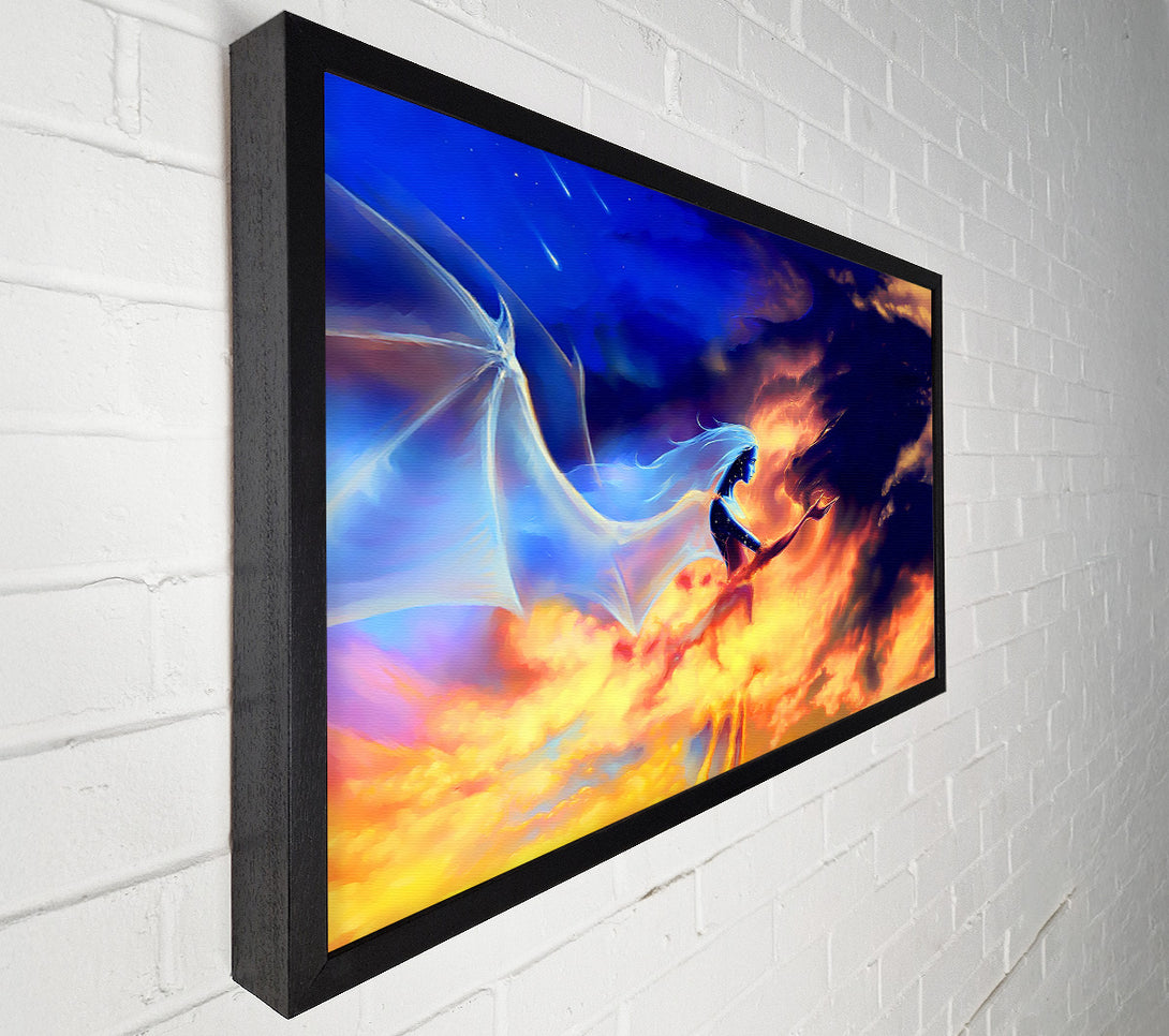  A Canvas Print of Dragon Fairy Love Canvas Wall Art