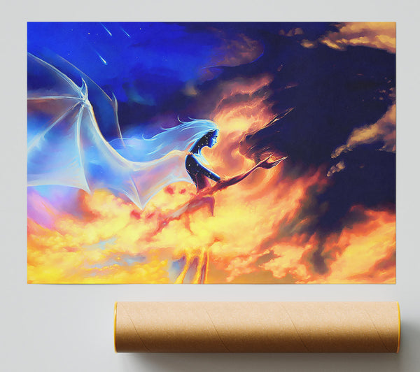 Dragon Fairy Love Giclee Print