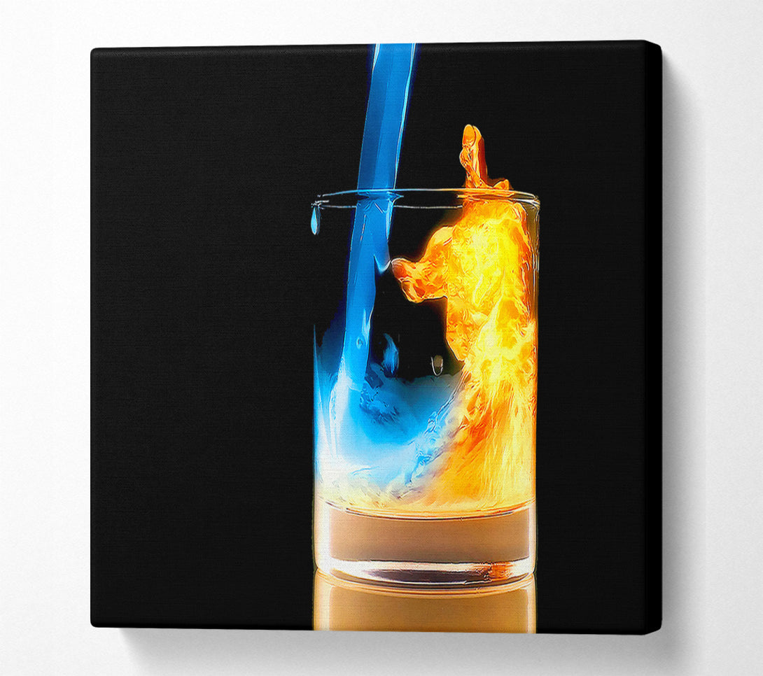  A Canvas Print of Pouring Fire And Water Canvas Print