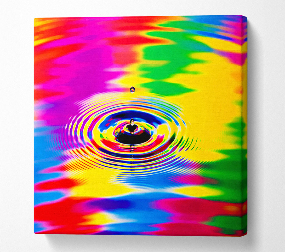  A Canvas Print of Rainbow Water Ripple Canvas Print
