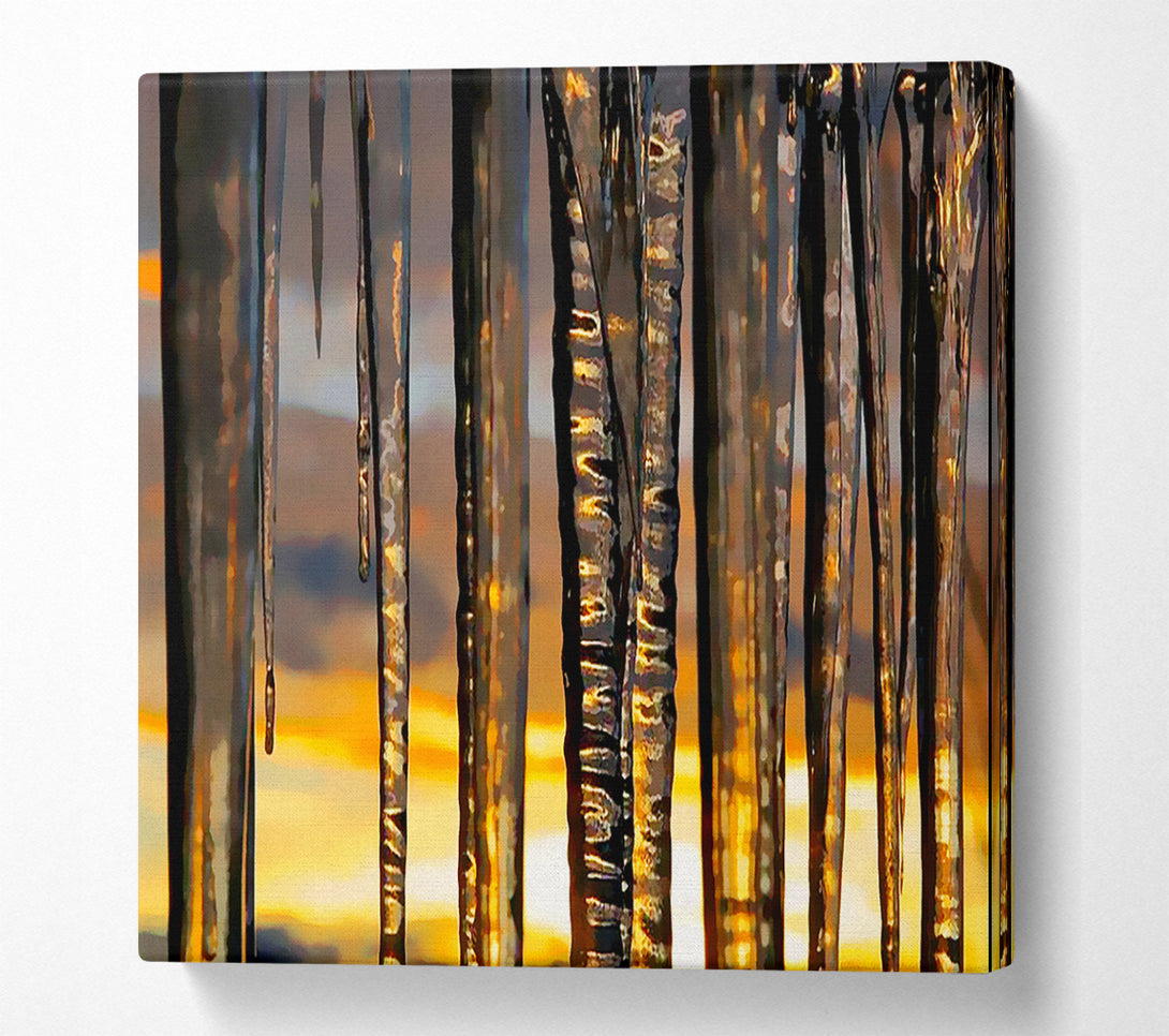  A Canvas Print of Icicles Canvas Print