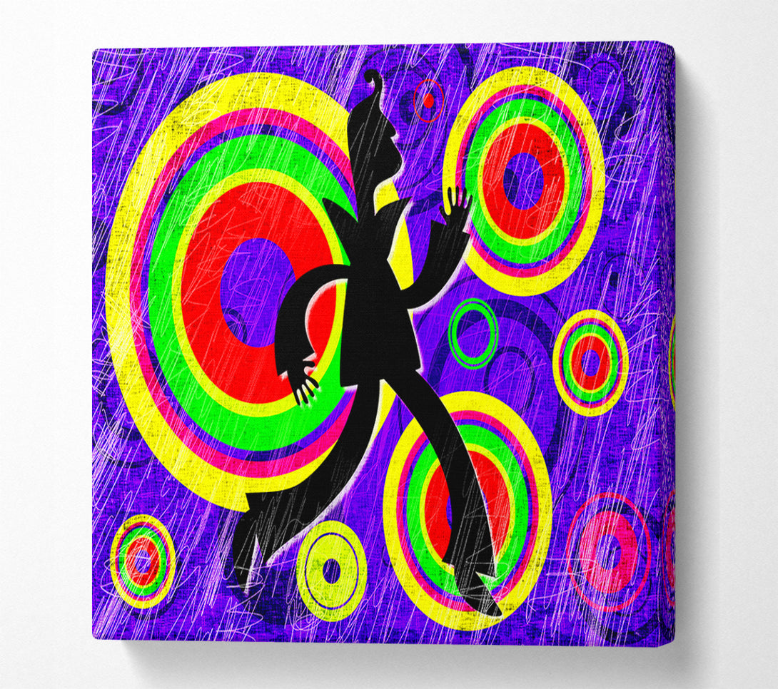  A Canvas Print of Disco Colours Canvas Print