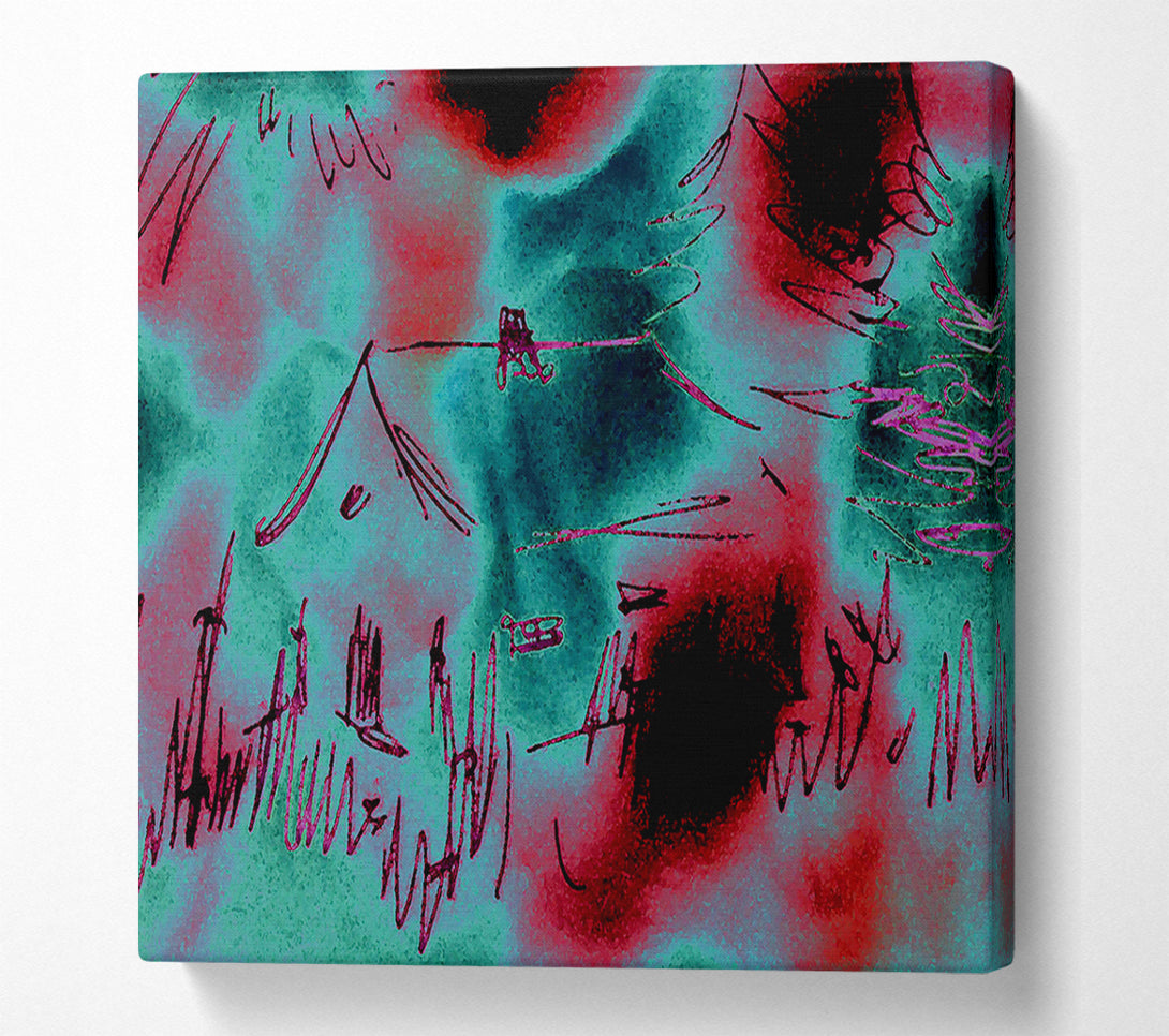  A Canvas Print of Poppy Sky House Canvas Wall Art