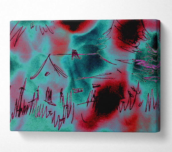  A Canvas Print of Poppy Sky House Canvas Wall Art
