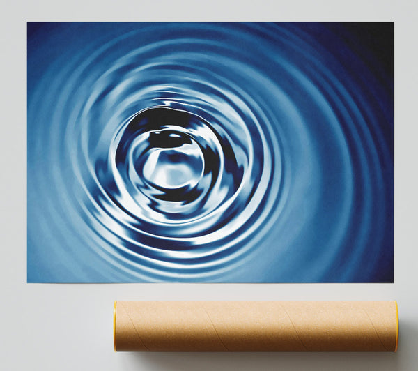 Blue Water Swirls Giclee Print