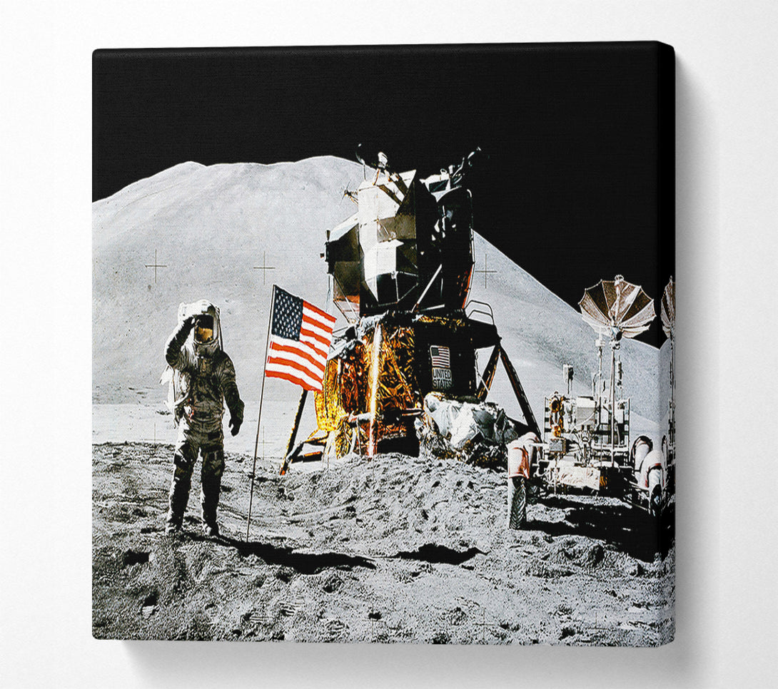  A Canvas Print of American Moon Landing Canvas Art