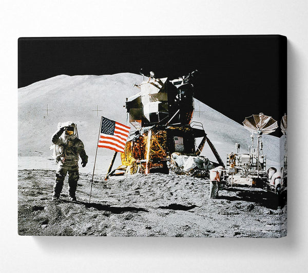  A Canvas Print of American Moon Landing Canvas Art