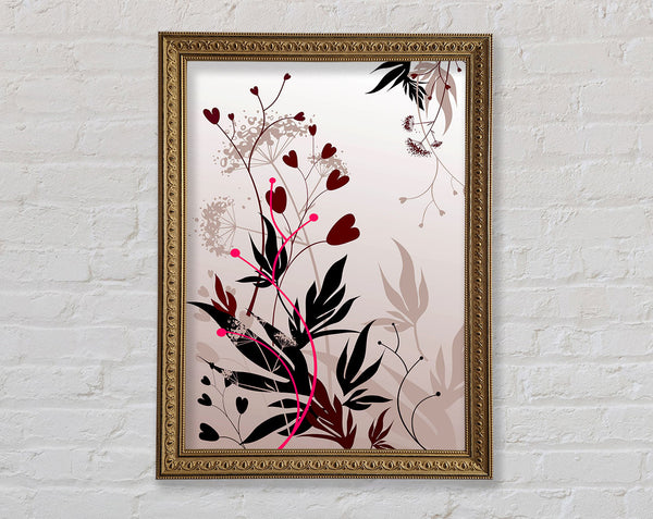 Loveheart Leaves Framed Print