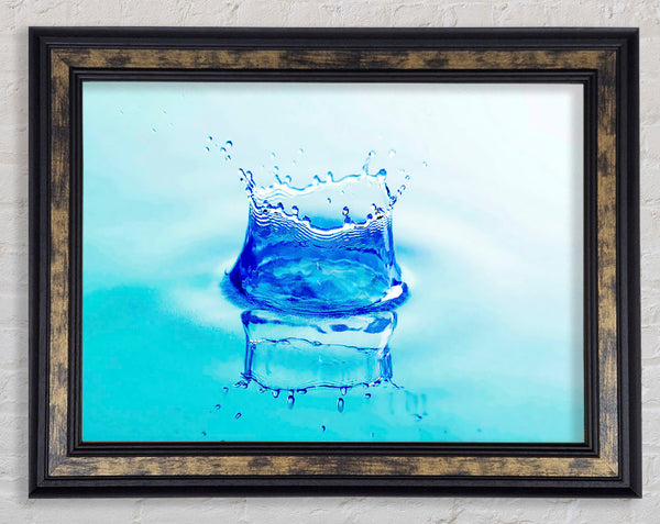 Aqua Splash Framed Print