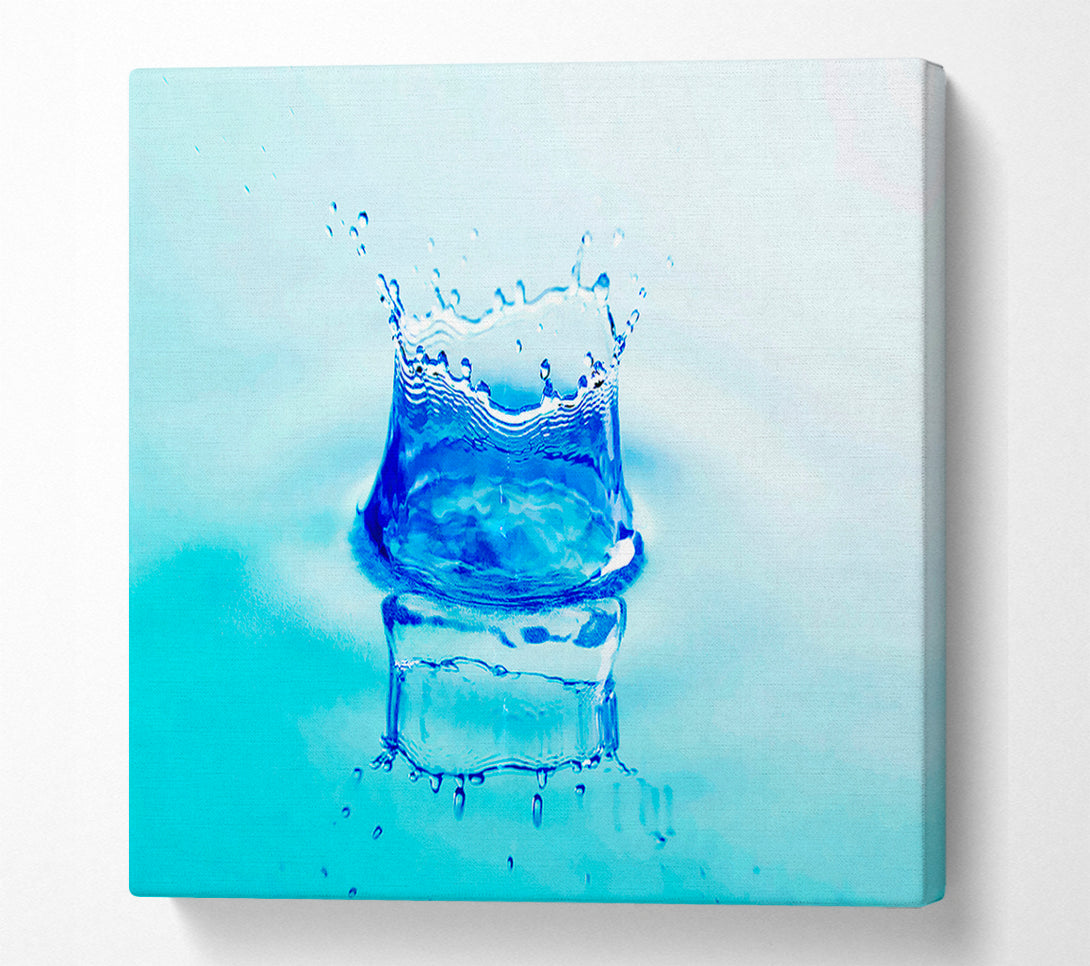  A Canvas Print of Aqua Splash Canvas Print