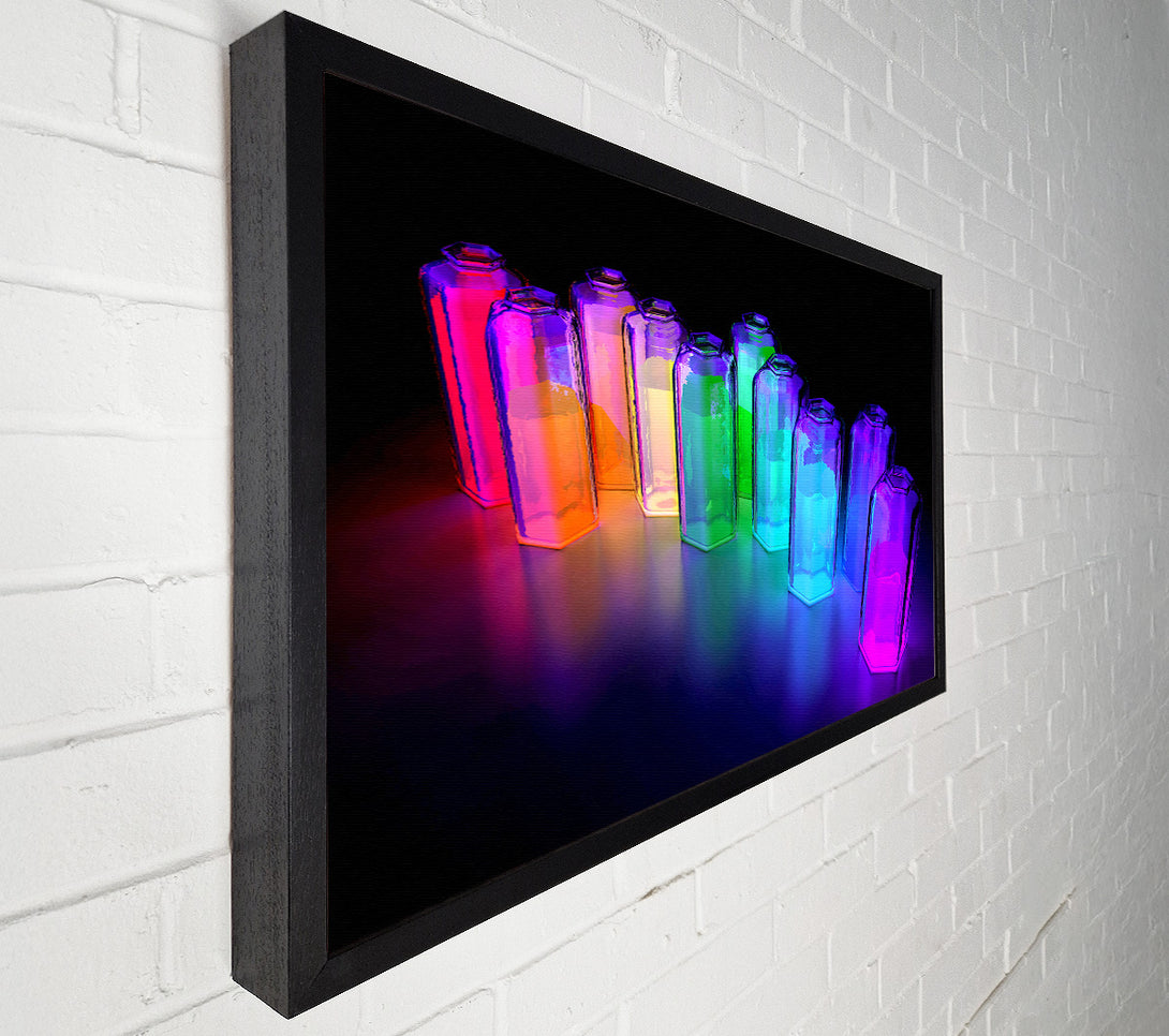  A Canvas Print of Vibrant Rainbow Tubes Canvas Print