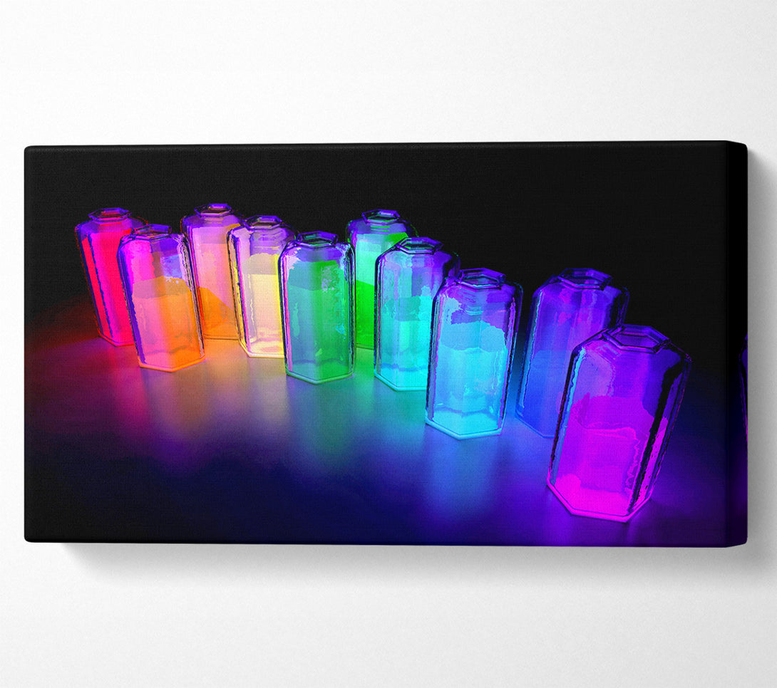  A Canvas Print of Vibrant Rainbow Tubes Canvas Print