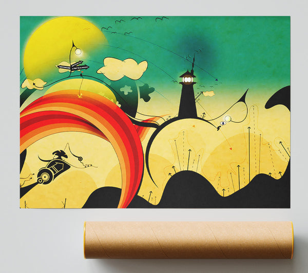 Magical Lighthouse Print