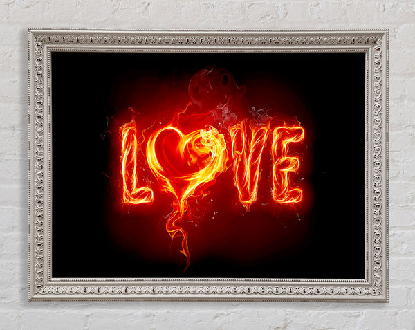 Flames Of Love Framed Print