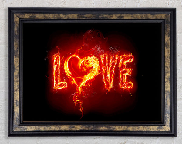 Flames Of Love Framed Print