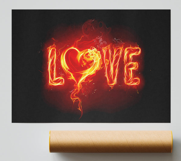 Flames Of Love Print