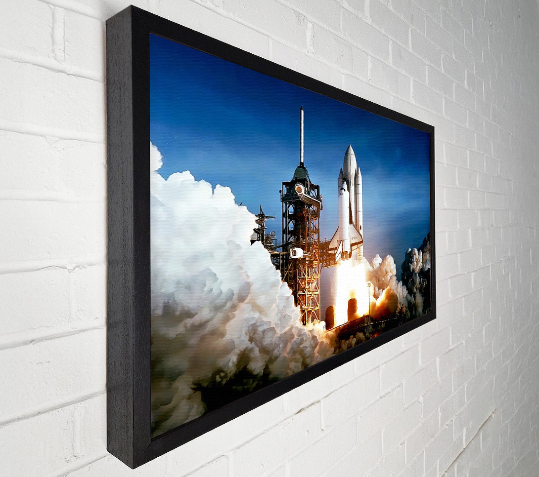  A Canvas Print of Space Shuttle Take Off Canvas Print