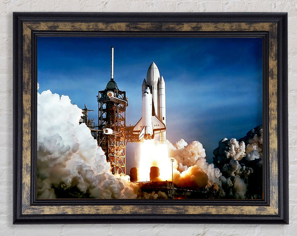 Space Shuttle Take Off Framed Print