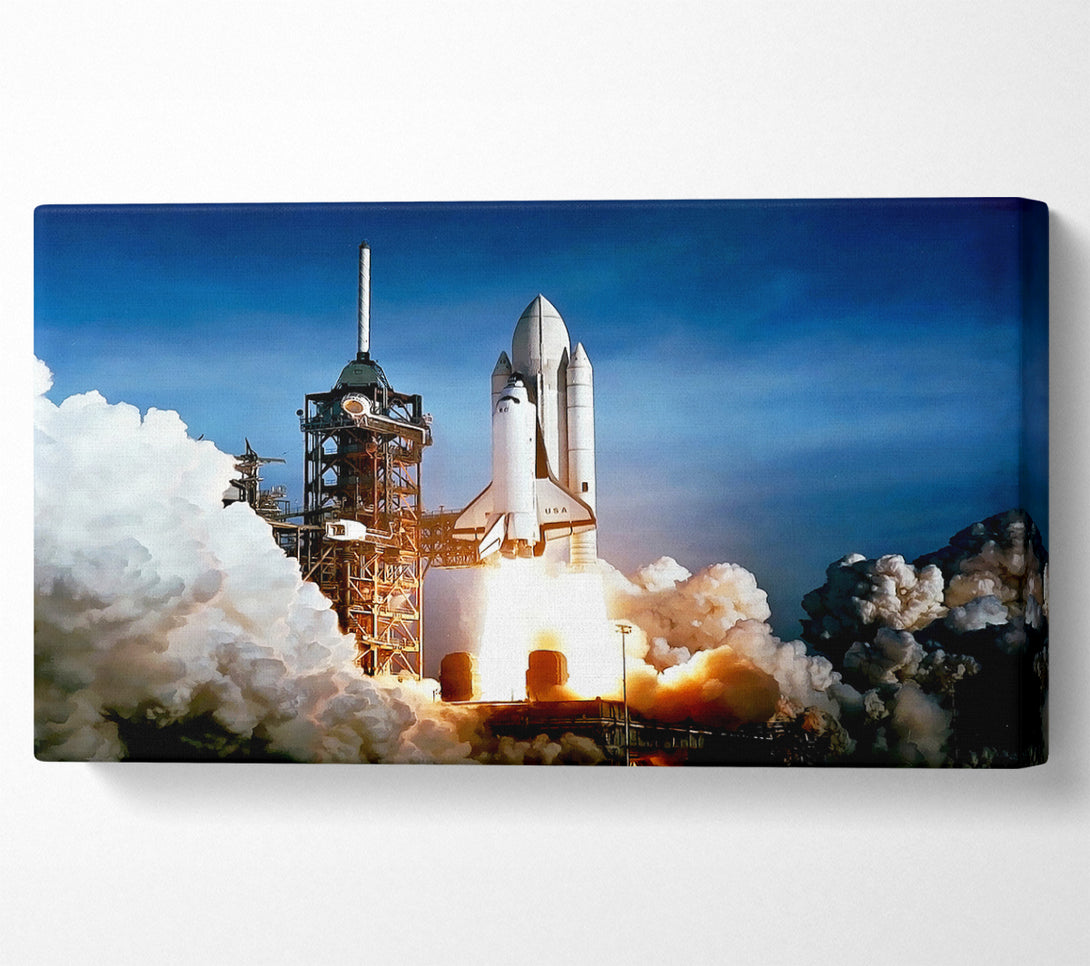  A Canvas Print of Space Shuttle Take Off Canvas Print