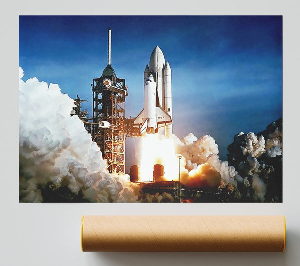 Space Shuttle Take Off Poster