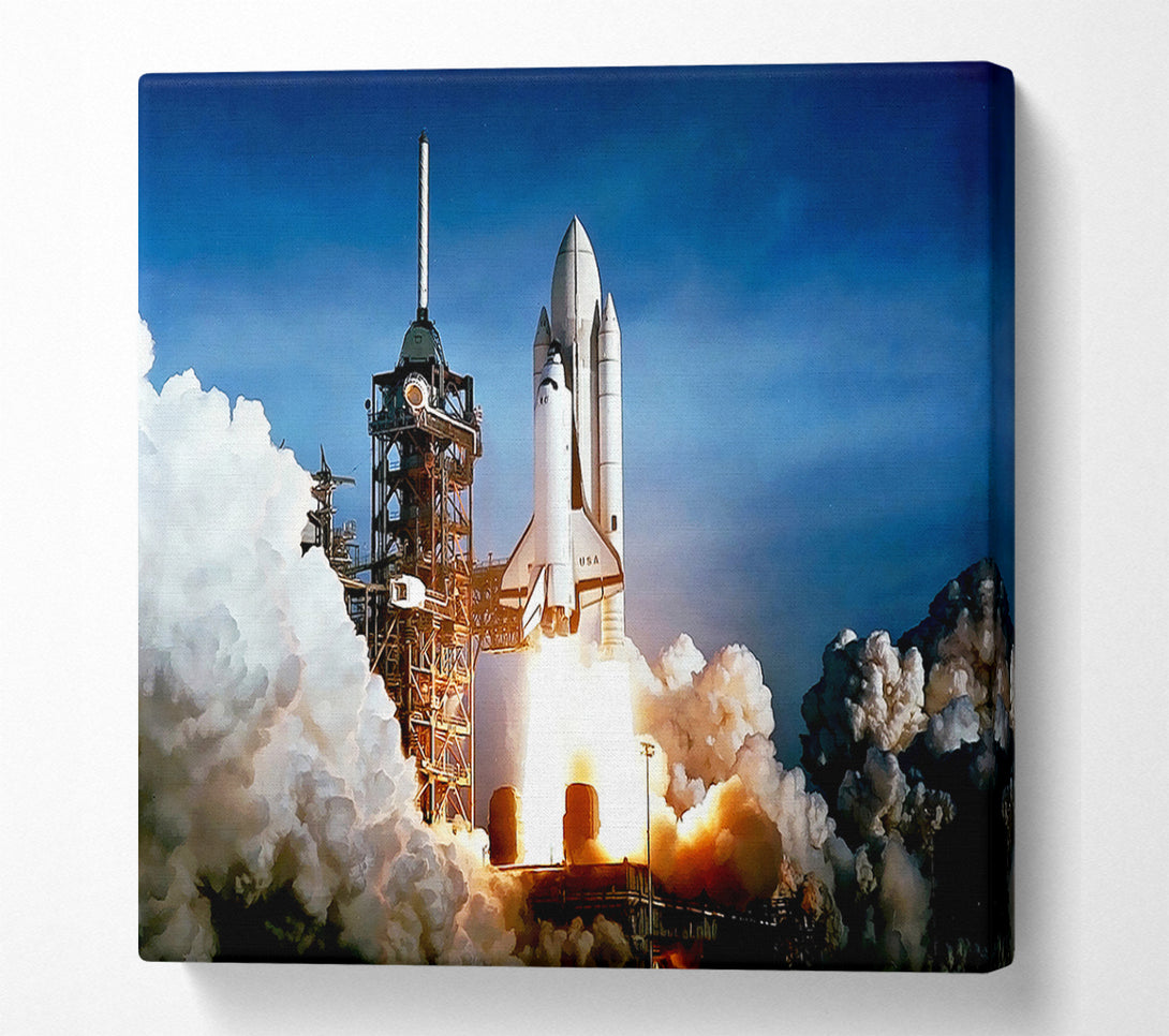  A Canvas Print of Space Shuttle Take Off Canvas Print