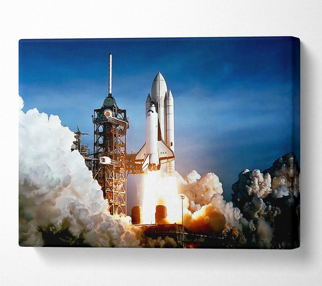  A Canvas Print of Space Shuttle Take Off Canvas Print